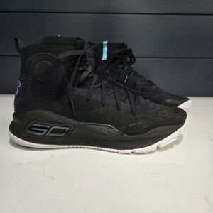 Under Armour Curry 4 More Range High Top Iridescent Branding 1298306-014 Size 10